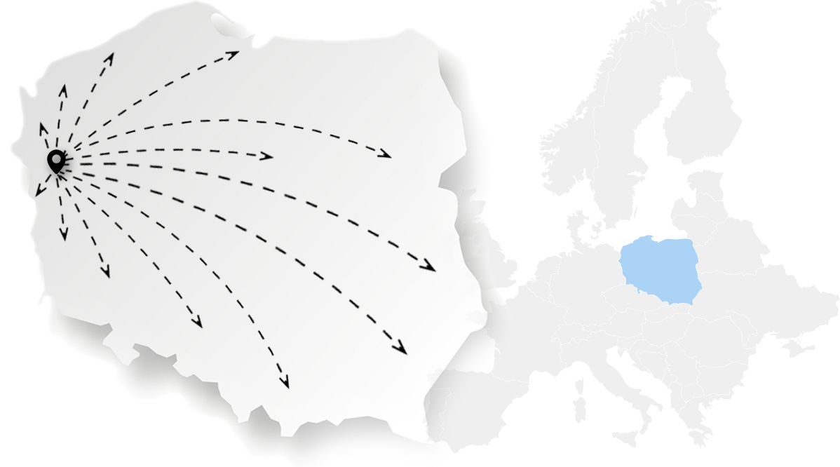 Sieć zasięgu firmy BRAVOS