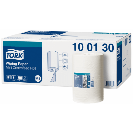 Czyściwo TORK M1 Celuloza + makulatura papierowe do lekkich zabrudzeń bez perforacji białe 1w 120m [Opakowanie: 11 szt.]