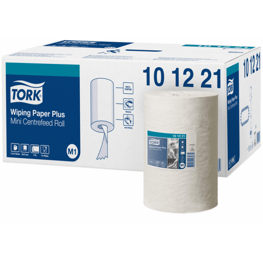 Czyściwo TORK M1 Celuloza + makulatura papierowe do średnich zabrudzeń białe 2w 75m 214o [Opakowanie: 11 szt.]