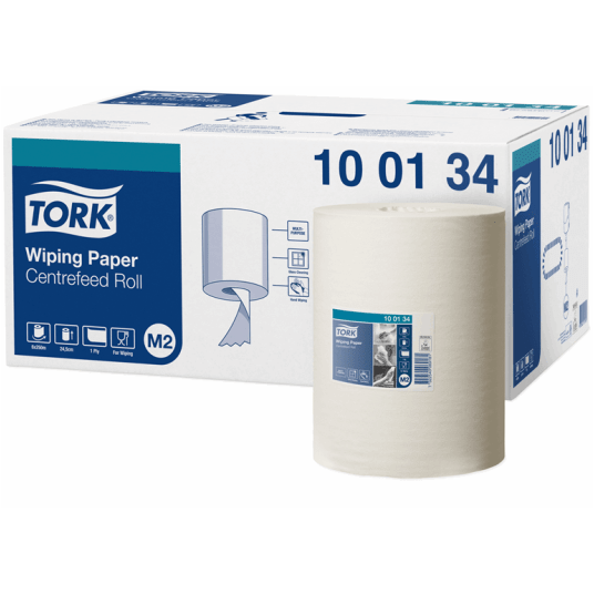 Czyściwo TORK M2 Celuloza + makulatura papierowe do lekkich zabrudzeń bez perforacji białe 1w 275m [Opakowanie: 6 szt.]