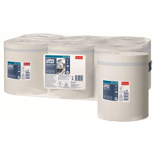 Czyściwo TORK M2 Celuloza + makulatura papierowe do lekkich zabrudzeń bez perforacji białe 1w 275m [Opakowanie: 6 szt.]