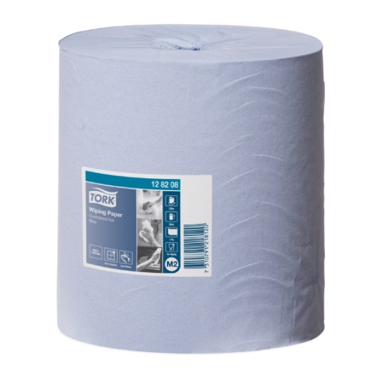 Czyściwo TORK M2 Makulatura papierowe do lekkich zabrudzeń bez perforacji niebieskie 1w 320m [Opakowanie: 6 szt.]