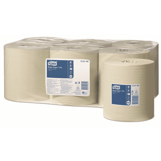 Czyściwo TORK M2 Makulatura papierowe do podstawowych zadań bez perforacji żółte 1w 300m [Opakowanie: 6 szt.]