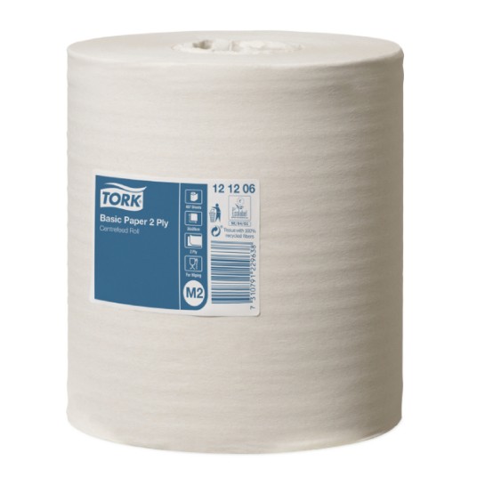 Czyściwo TORK M2 Makulatura papierowe do podstawowych zadań białe 2w 160m 457o [Karton: 6 szt.]
