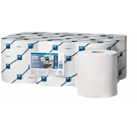 Czyściwo TORK M4 Reflex Celuloza + makulatura papierowe do lekkich zabrudzeń białe 1w 299,95m 857o [Opakowanie: 6 szt.]