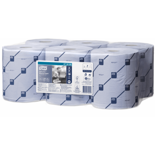 Czyściwo TORK M4 Reflex Makulatura papierowe do lekkich zabrudzeń niebieskie 1w 270m 771o [Opakowanie: 6 szt.]