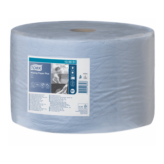 Czyściwo TORK W1 Celuloza + makulatura papierowe do średnich zabrudzeń niebieskie 2w 510m 1500o