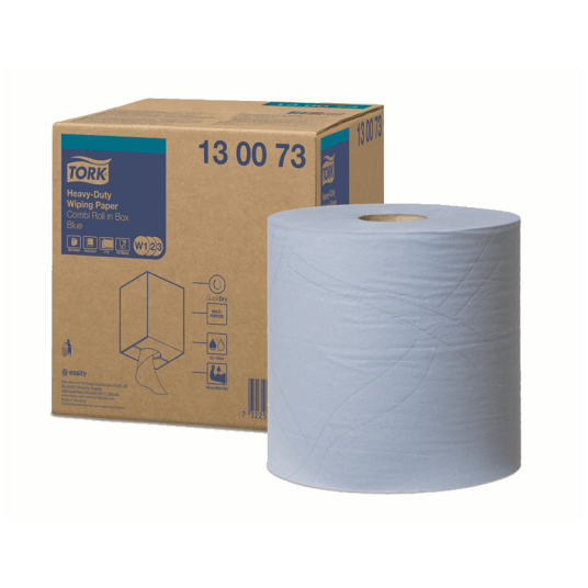 Czyściwo TORK W1/W2/W3 Celuloza papierowe wielozadaniowe do trudnych zabrudzeń niebieskie 2w 170m 500o