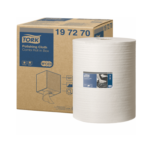 Czyściwo TORK W1/W2/W3 Włóknina do polerowania białe 1w 171m 450o