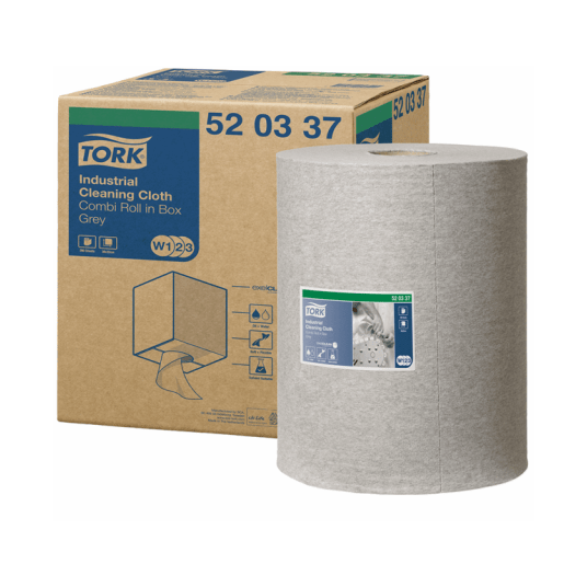 Czyściwo TORK W1/W2/W3 Włóknina do zabrudzeń przemysłowych szare 1w 148,2m 390o