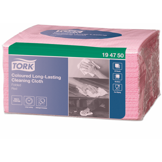 Czyściwo TORK W8 Smal Pack Włóknina wielorazowe czerwone 1w 40o [Karton: 8 szt.]