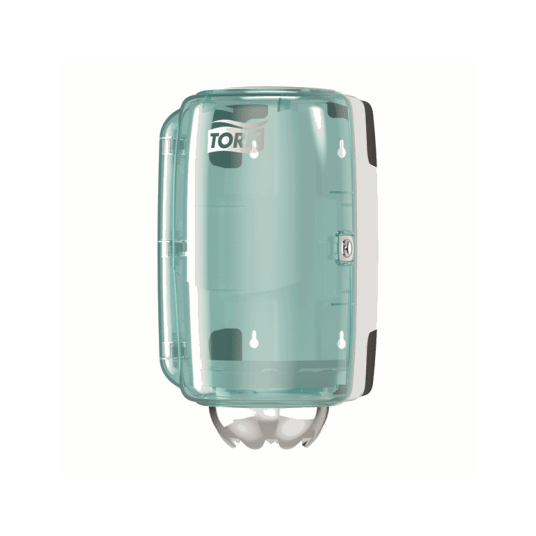 Dozownik TORK M1 Performance Mini do ręczników centralnie dozowanych biało-turkusowy