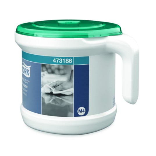 Dozownik TORK M4 Performance Reflex przenośny do ręczników centralnie dozowanych biało-turkusowy