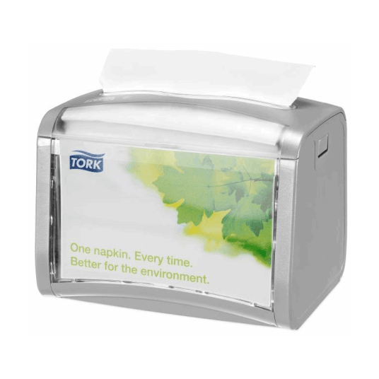 Dozownik TORK N4 Signature Xpressnap® do serwetek w składce na stolik szary