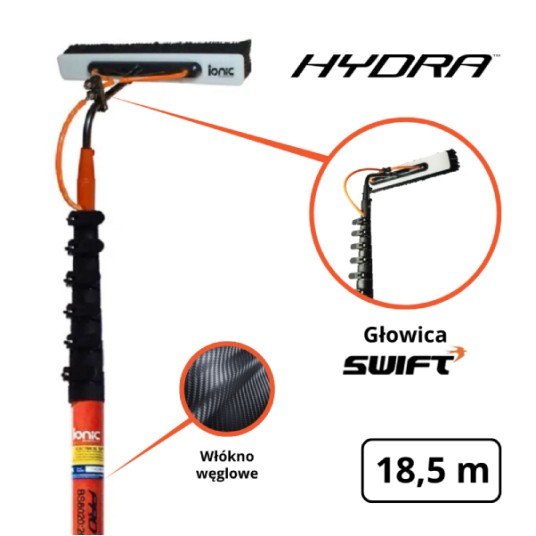 IONIC Kij teleskopowy HYDRA Carbon 65 ft / 7,3 ft
