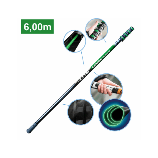 Kij teleskopowy nLite CARBON Composite 6,00 m / 1,70 m
