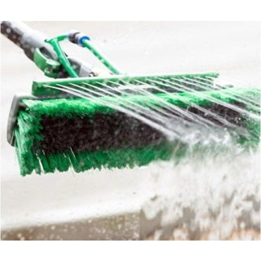 nLite Szczotka Power Szara Kompletna 41 cm z odbojnikiem i listwą płukającą