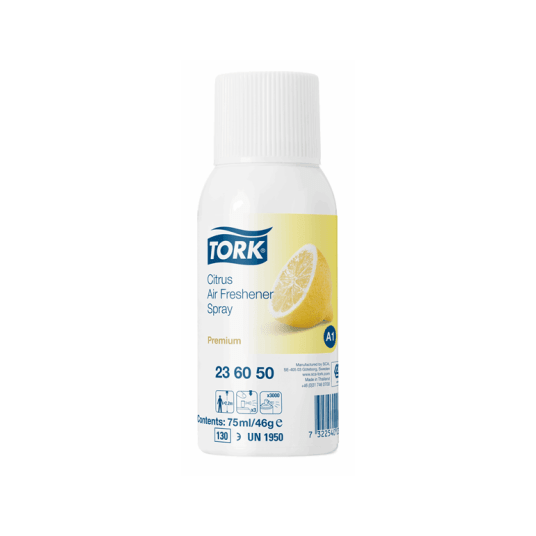 Odświeżacz powietrza TORK A1 Prem. w sprayu zapach cytrusowy biały 75ml