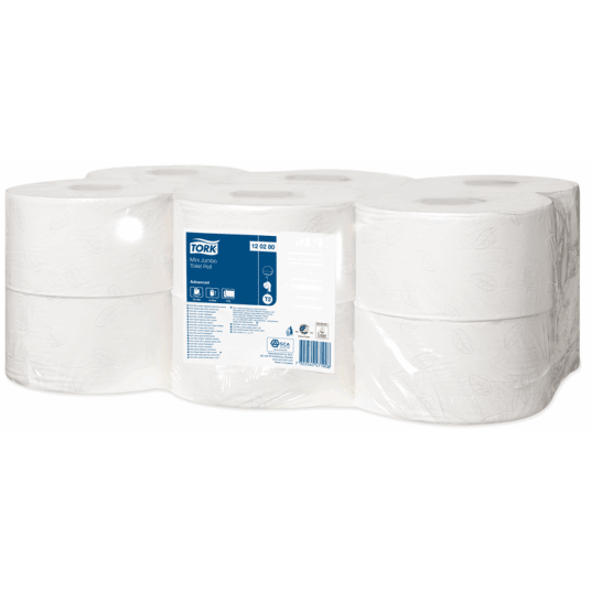 Papier toaletowy TORK T2 Adv. JUMBO Makulatura Mini biały 2w 170m 850o [Karton: 12 szt.]