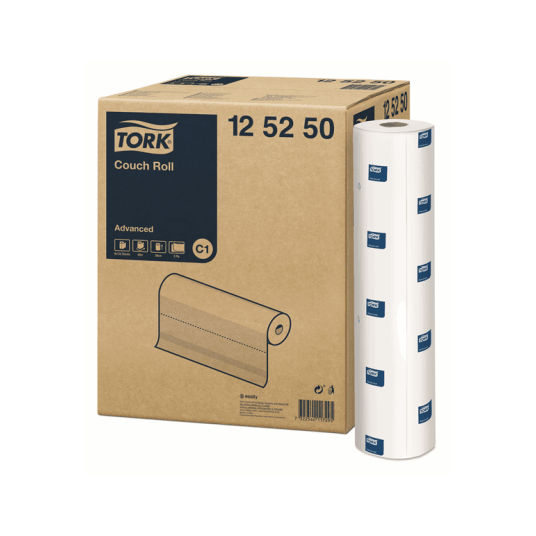 Podkład medyczny TORK C1 Celuloza w roli biały 2w 50m 132o [Karton: 9 szt.]