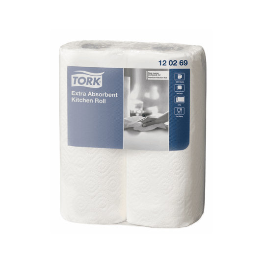 Ręcznik kuchenny TORK Celuloza wyjątkowo chłonny biały 2w 15,36m [Opakowanie: 12 x 2 rolki]