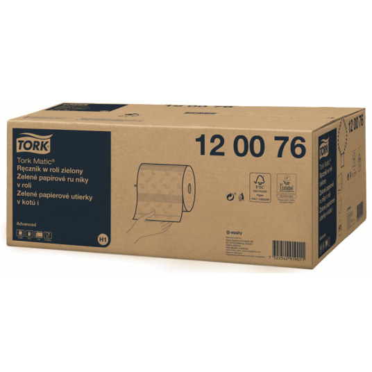Ręcznik TORK H1 Adv. MATIC Makulatura ręcznik w roli zielony 2w 150m 600o [Karton: 6 szt.]