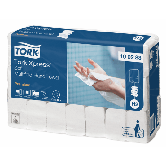 Ręcznik TORK H2 Prem. Xpress® Multifold Celuloza miękki ręcznik 4 panelowy biały 2w 110o [Karton: 21 szt.] [100288] Zastąpiony TO100888