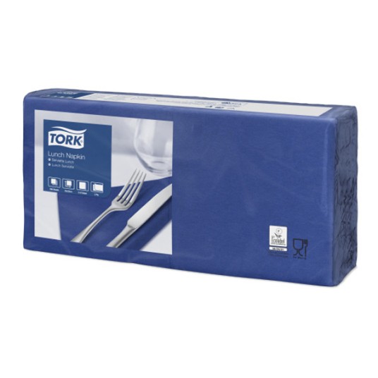 Serwetki TORK Advanced Celuloza lunchowe, składane w 1/4 ciemno niebieskie 2w 200o [Karton: 10 opak.]