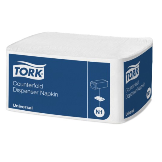 Serwetki TORK N1 Counterfold Celuloza dyspenserowe białe 300o [Karton: 24 szt.]