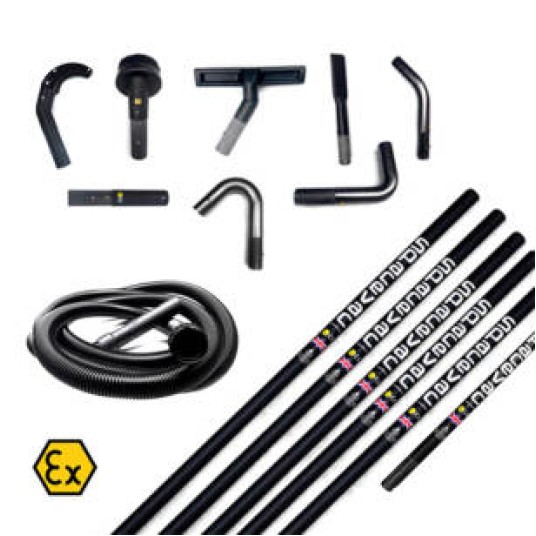 SPACEVAC Zestaw ATEX PRO 38 mm do wewnętrznego odkurzania na wysokości 9.80 m