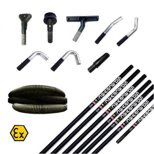 SPACEVAC Zestaw ATEX PRO 50 mm do wewnętrznego odkurzania na wysokości 11.40 m