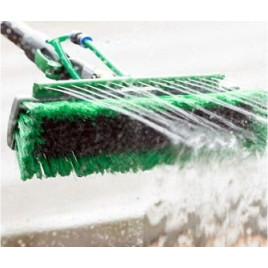 UNGER nLite Szczotka Power Szara Kompletna 41 cm z odbojnikiem i listwą płukającą -zdjęcie numer 1