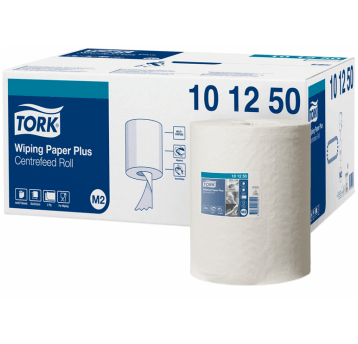 Czyściwo TORK M2 Celuloza + makulatura papierowe do średnich zabrudzeń białe 2w 160m 457o [Opakowanie: 6 szt.]