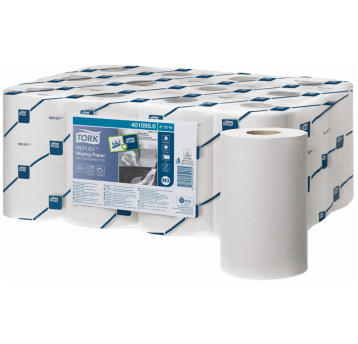 Czyściwo TORK M3 Reflex Celuloza + makulatura papierowe do lekkich zabrudzeń białe 1w 120,05m 343o [Opakowanie: 12 szt.]