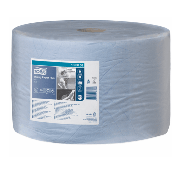 Czyściwo TORK W1 Celuloza + makulatura papierowe do średnich zabrudzeń niebieskie 2w 510m 1500o
