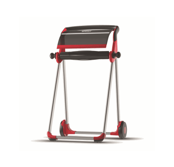 Dozownik TORK W1 Performance stojak podłogowy na czyściwa w roli czerwono-czarny