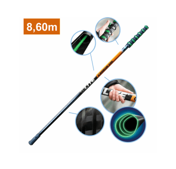 Kij teleskopowy nLite CARBON 24K 8,60 m / 1,70 m
