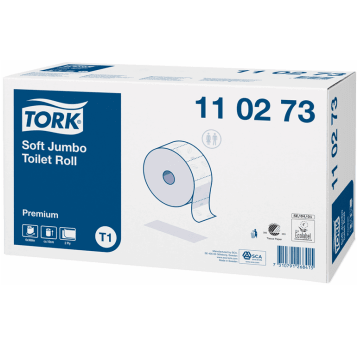 Papier toaletowy TORK T1 Prem. JUMBO Makulatura miękki biały 2w 360m 1800o [Karton: 6 szt.]