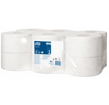 Papier toaletowy TORK T2 Adv. JUMBO Makulatura Mini biały 2w 170m 850o [Karton: 12 szt.]