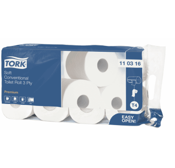 Papier toaletowy TORK T4 Prem. Celuloza biały 3w 29,5m 250o [Karton: 72 szt.]