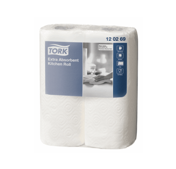 Ręcznik kuchenny TORK Celuloza wyjątkowo chłonny biały 2w 15,36m [Opakowanie: 12 x 2 rolki]