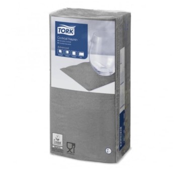 Serwetki TORK Advanced Celuloza koktajlowe, składane w 1/4 szare 2w 200o [Karton: 12 opak.]