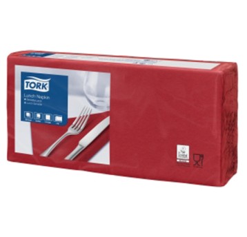 Serwetki TORK Advanced Celuloza lunchowe, składane w 1/4 bordowe 2w 200o [Karton: 10 opak.]