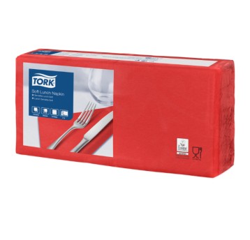 Serwetki TORK Advanced Celuloza lunchowe, składane w 1/4 bordowe 3w 150o [Karton: 10 opak.]