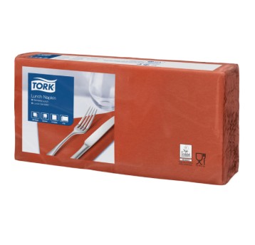 Serwetki TORK Advanced Celuloza lunchowe, składane w 1/4 terracotta 2w 200o [Karton: 10 opak.]