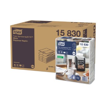 Serwetki TORK N14 Xpressnap® Fit Makulatura dyspenserowe białe 2w 720o [Karton: 6 opak.]