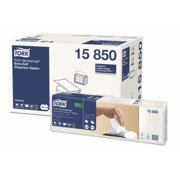 Serwetki TORK N4 Xpressnap® Celuloza ekstra miękkie, dyspenserowe, składane w 1/2 białe 2w 1000o [Karton: 8 opak.]