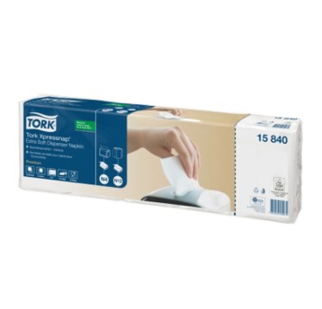 Serwetki TORK N4 Xpressnap® Celuloza ekstra miękkie, dyspenserowe, składane w 1/4 białe 2w 500o [Karton: 8 opak.]