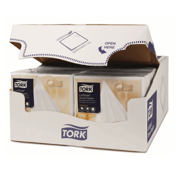 Serwetki TORK Premium Linstyle® Airlaid obiadowa, składane w 1/4 białe 1w 50o [Karton: 12 szt.]