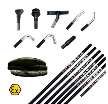 SPACEVAC Zestaw ATEX PRO 50 mm do wewnętrznego odkurzania na wysokości 11.40 m